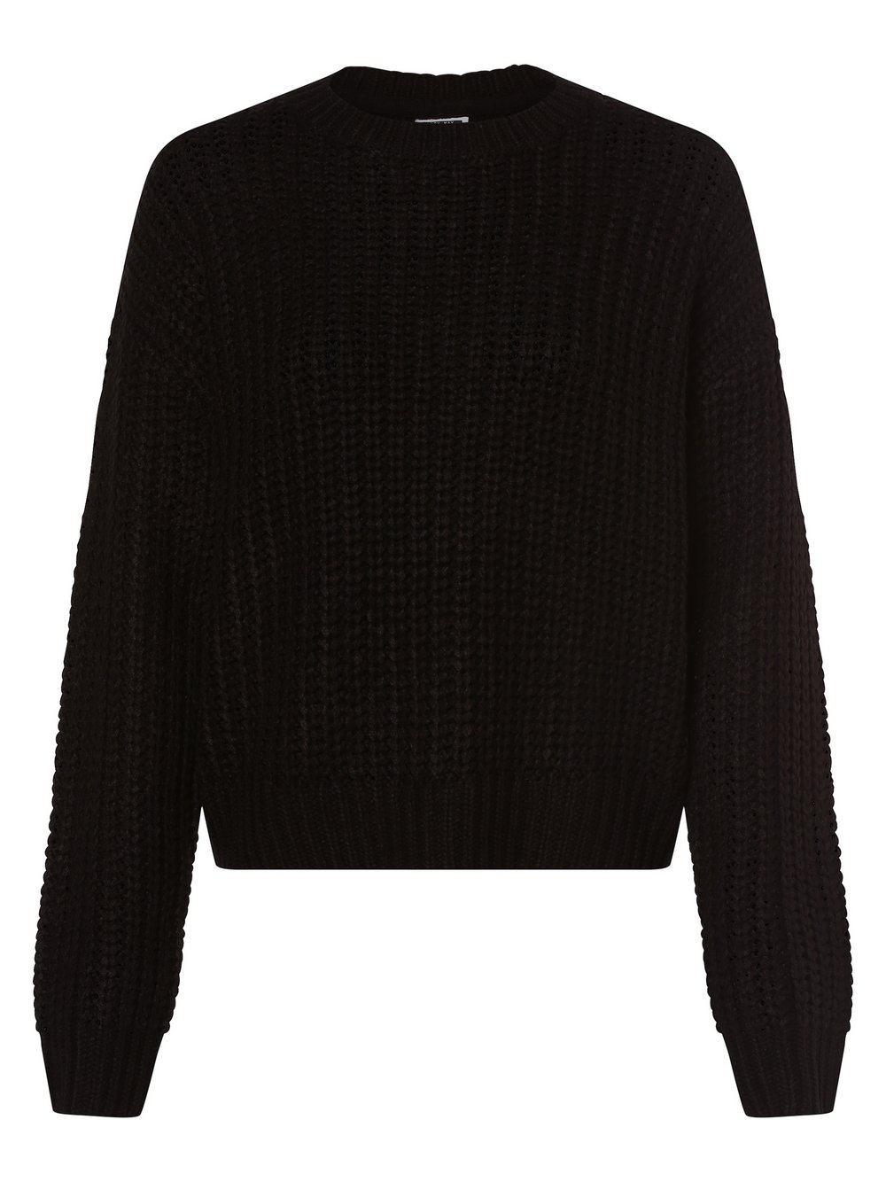 Noisy May Sweter damski Kobiety dzianina grubo tkana czarny jednolity, S