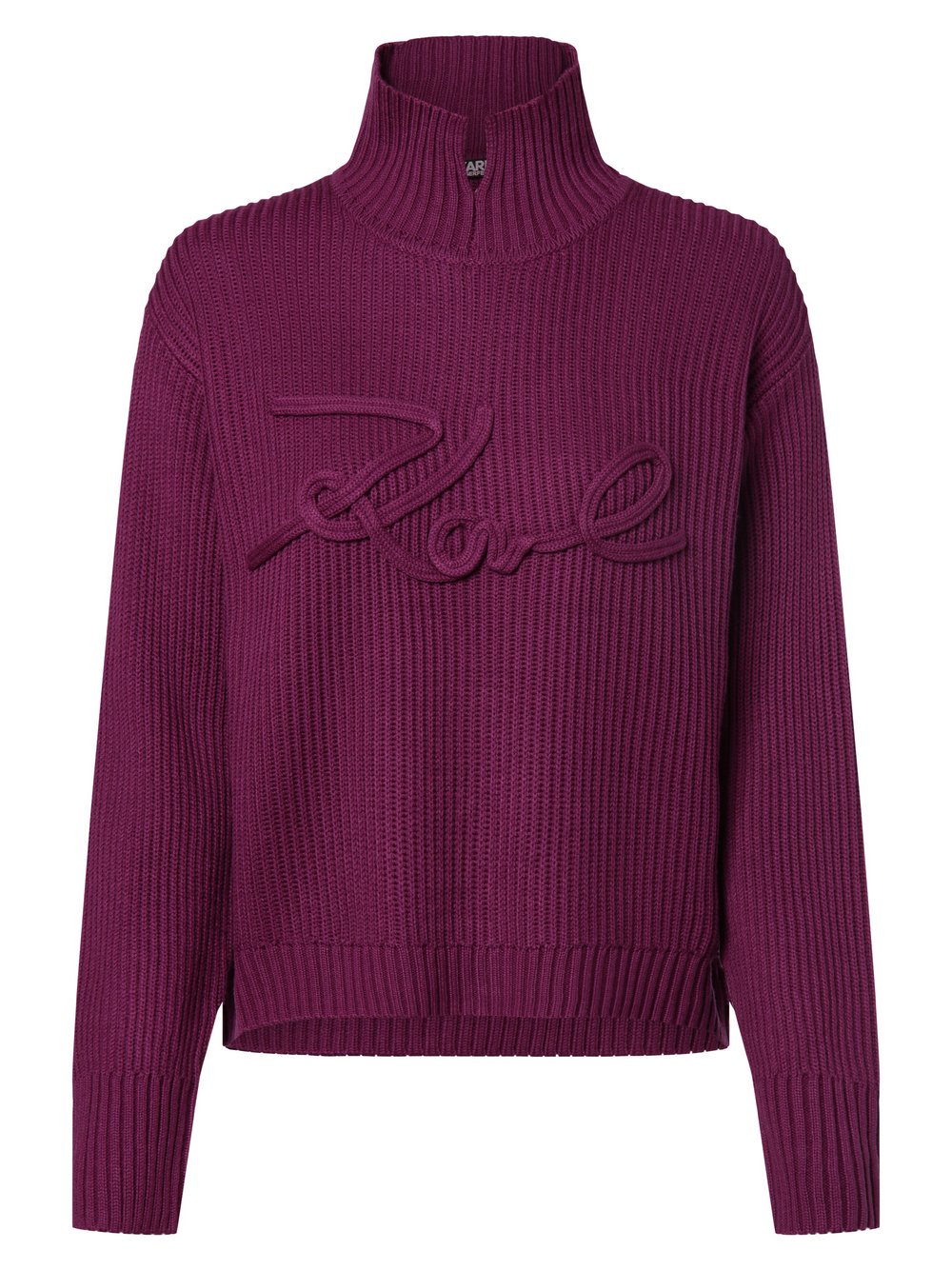 KARL LAGERFELD Sweter damski Kobiety Wełna lila jednolity, S