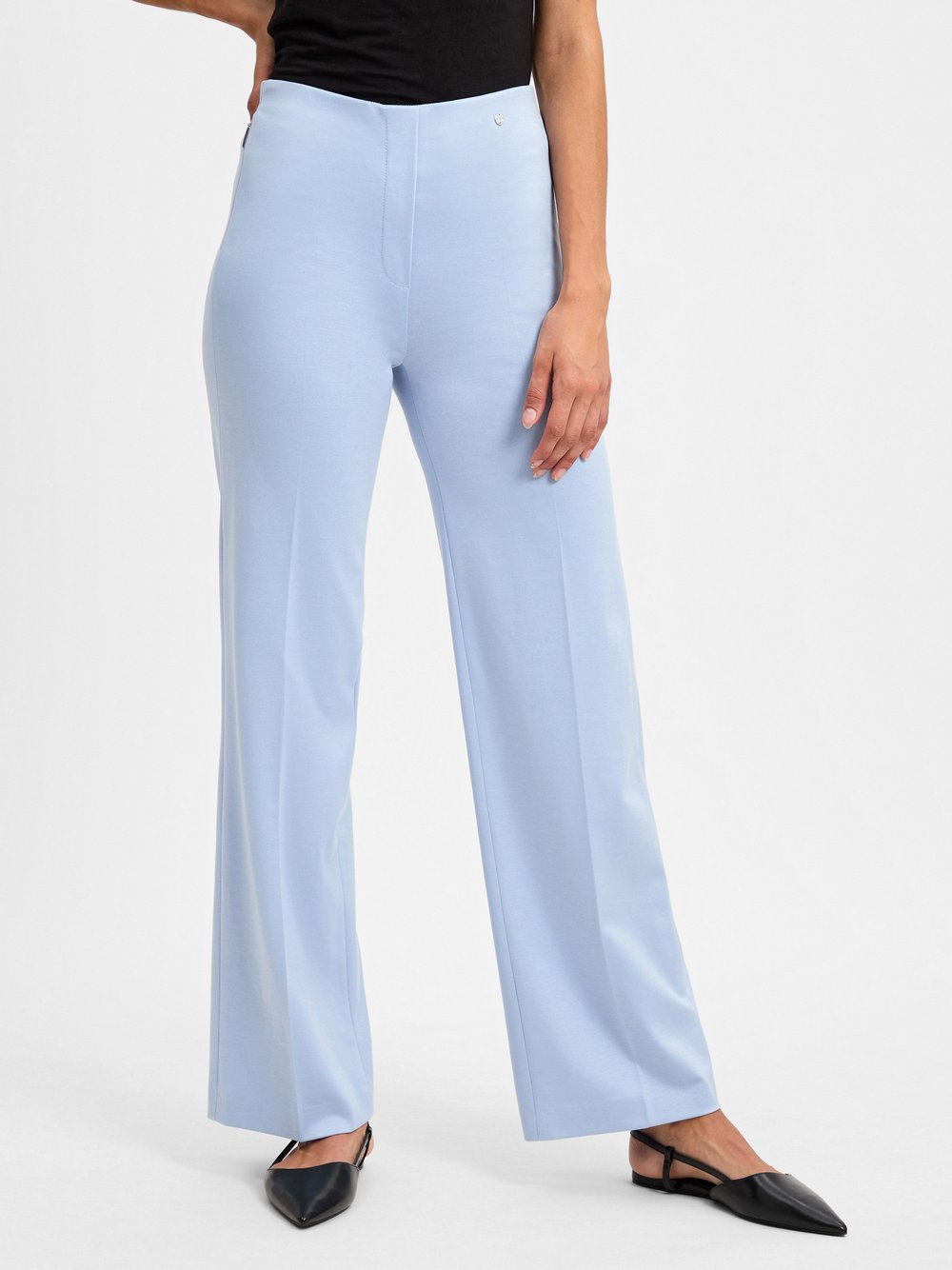 Marc Cain Collections Damskie spodnie materiałowe Kobiety niebieski jednolity, 36