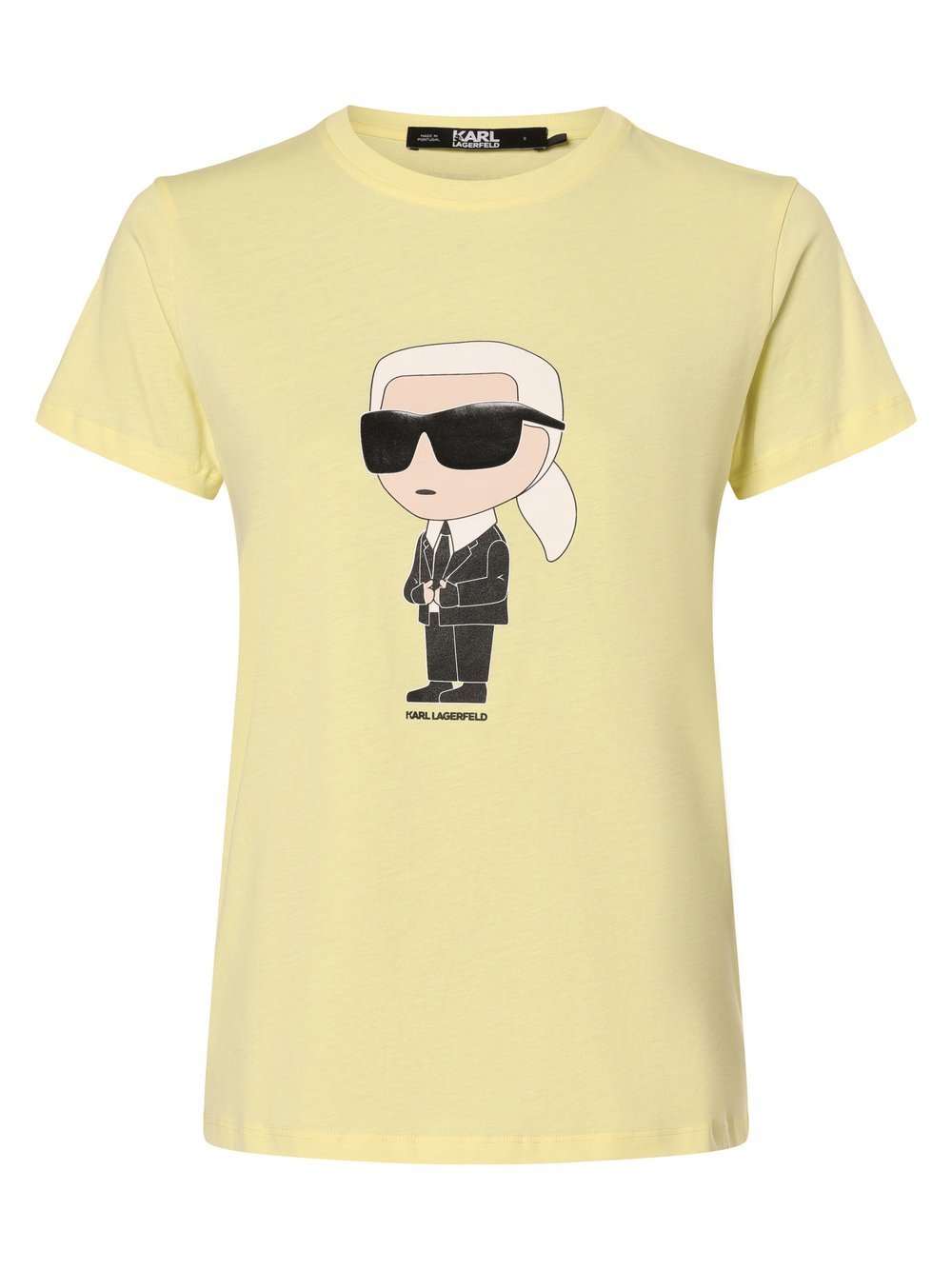 KARL LAGERFELD Koszulka damska Kobiety Bawełna żółty nadruk, M