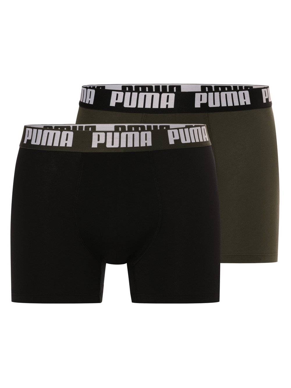 Puma Spodnie w 3-paku Mężczyźni Bawełna zielony|czarny jednolity, S