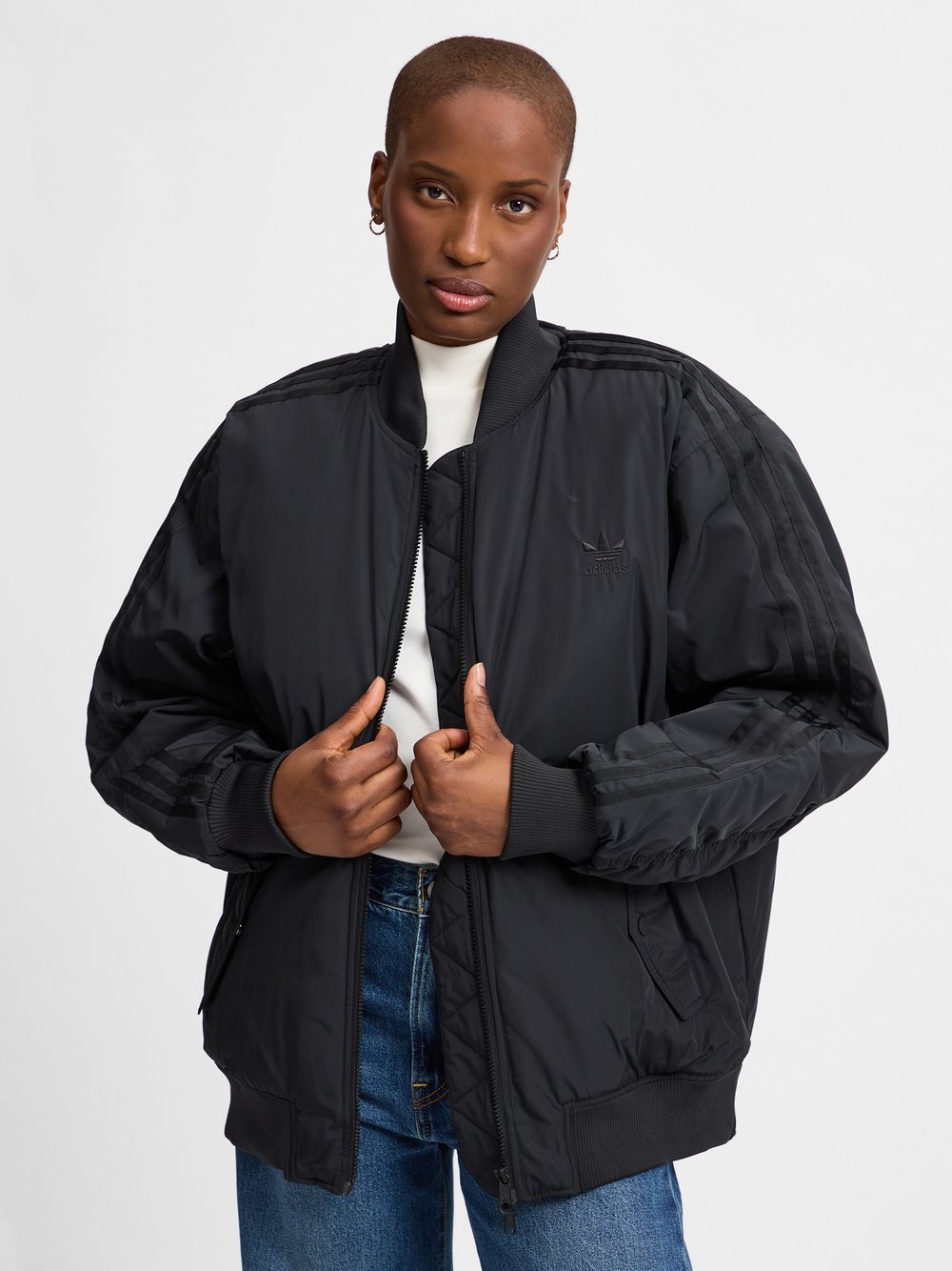 adidas Originals Kurtka damska Kobiety czarny jednolity, S