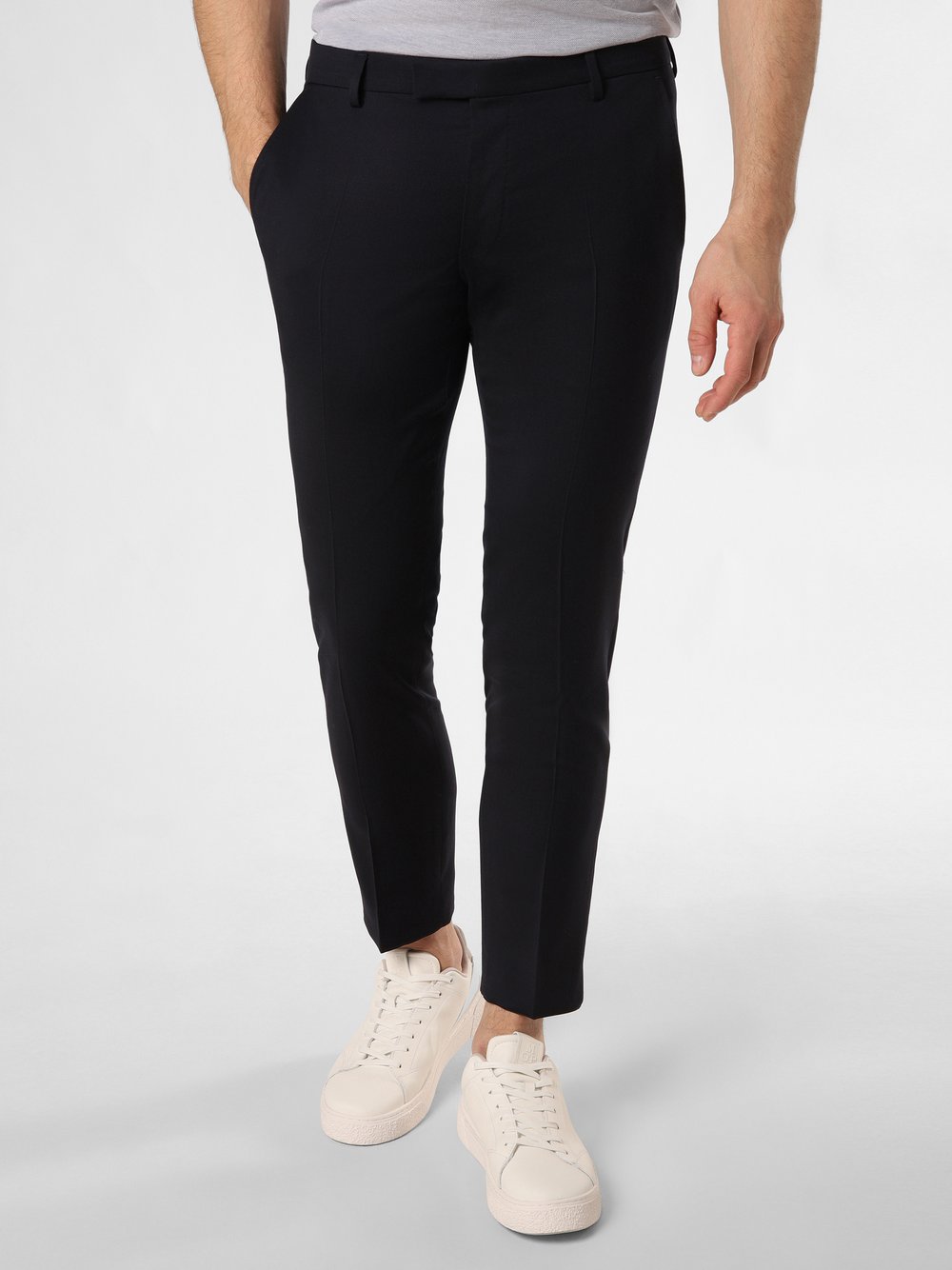 JOOP! Spodnie - Blayr Mężczyźni Slim Fit Wełna niebieski jednolity, 25