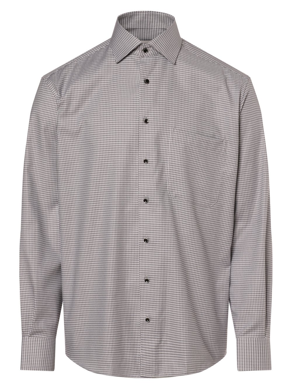 Eterna Comfort Fit Koszula męska - non-iron Mężczyźni Comfort Fit Bawełna szary wzorzysty, 40