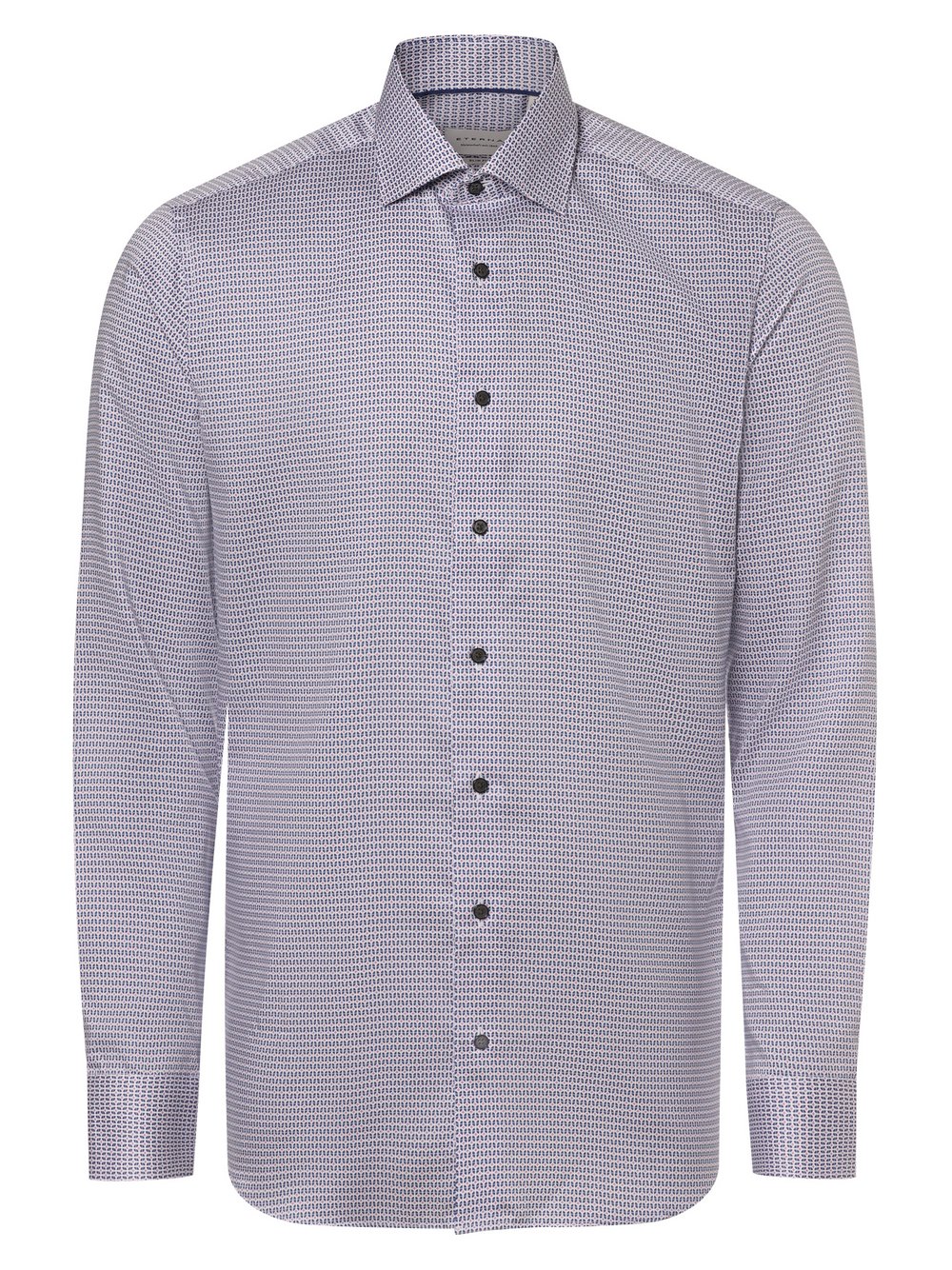 Eterna Slim Fit Koszula męska - non-iron Mężczyźni Slim Fit Bawełna różowy|niebieski wzorzysty, 38