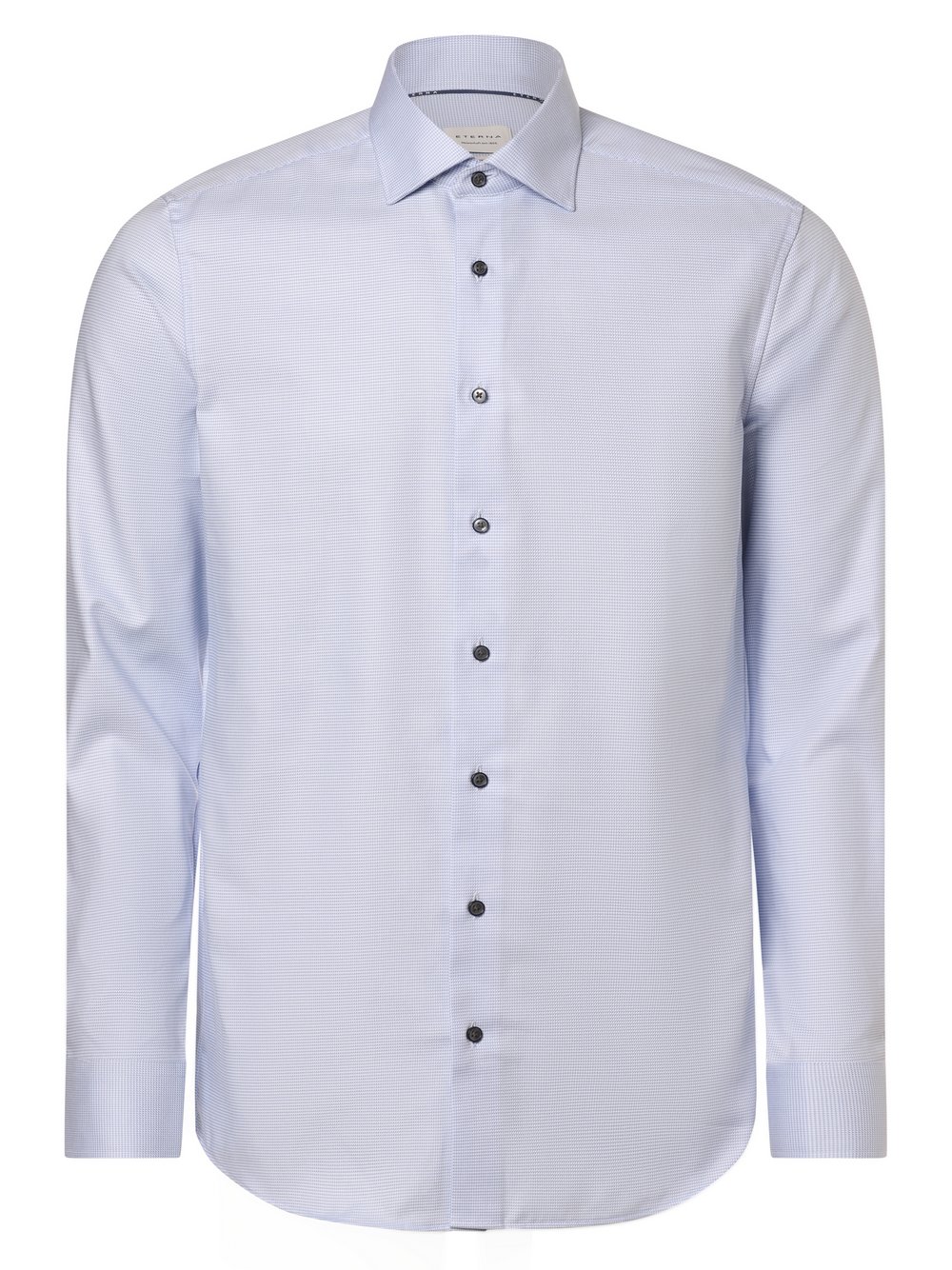 Eterna Slim Fit Koszula męska - non-iron Mężczyźni Slim Fit Bawełna niebieski wzorzysty, 38