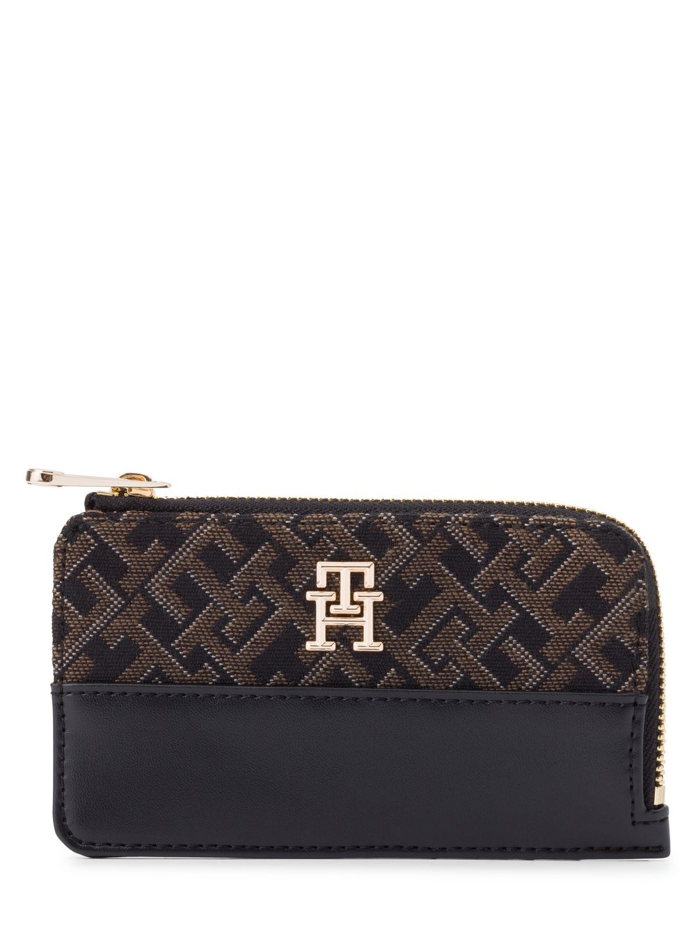 Tommy Hilfiger Portfel damski Kobiety Sztuczna skóra czarny wzorzysty, ONE SIZE
