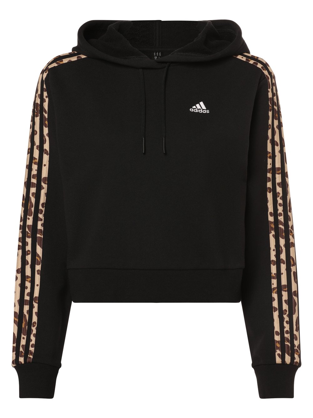 adidas Sportswear Damski sweter z kapturem Kobiety Bawełna czarny jednolity, XS
