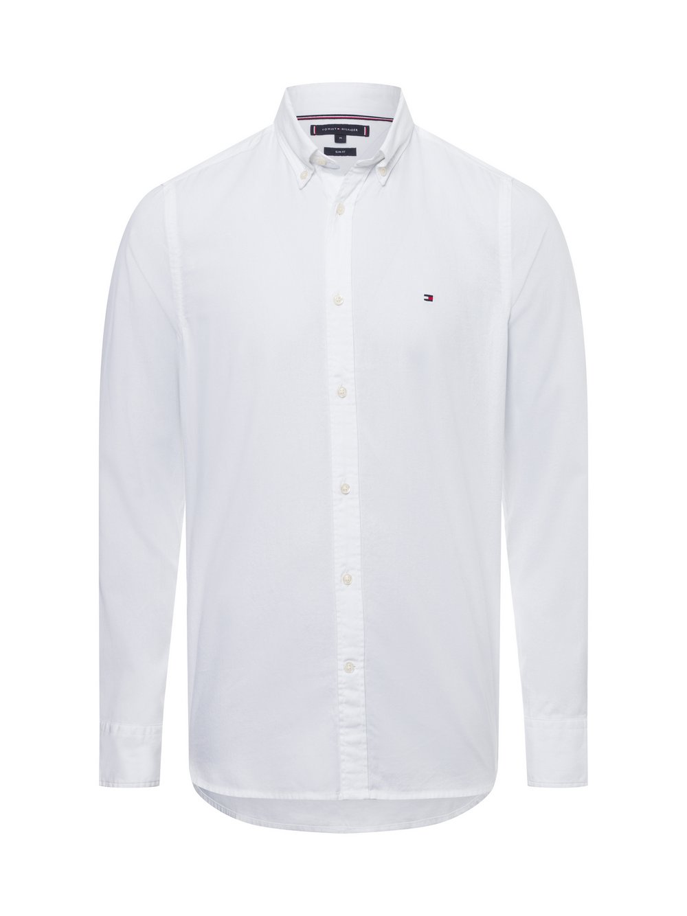 Tommy Hilfiger Koszula męska Mężczyźni Slim Fit Bawełna biały jednolity, M