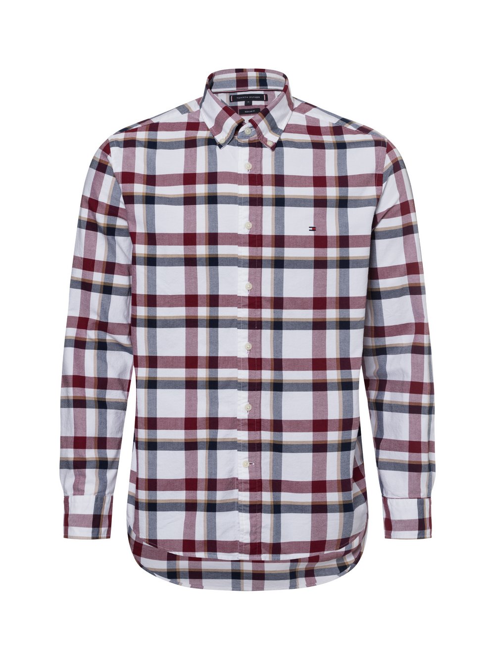 Tommy Hilfiger Koszula męska Mężczyźni Regular Fit Bawełna niebieski|biały|czerwony w kratkę, M