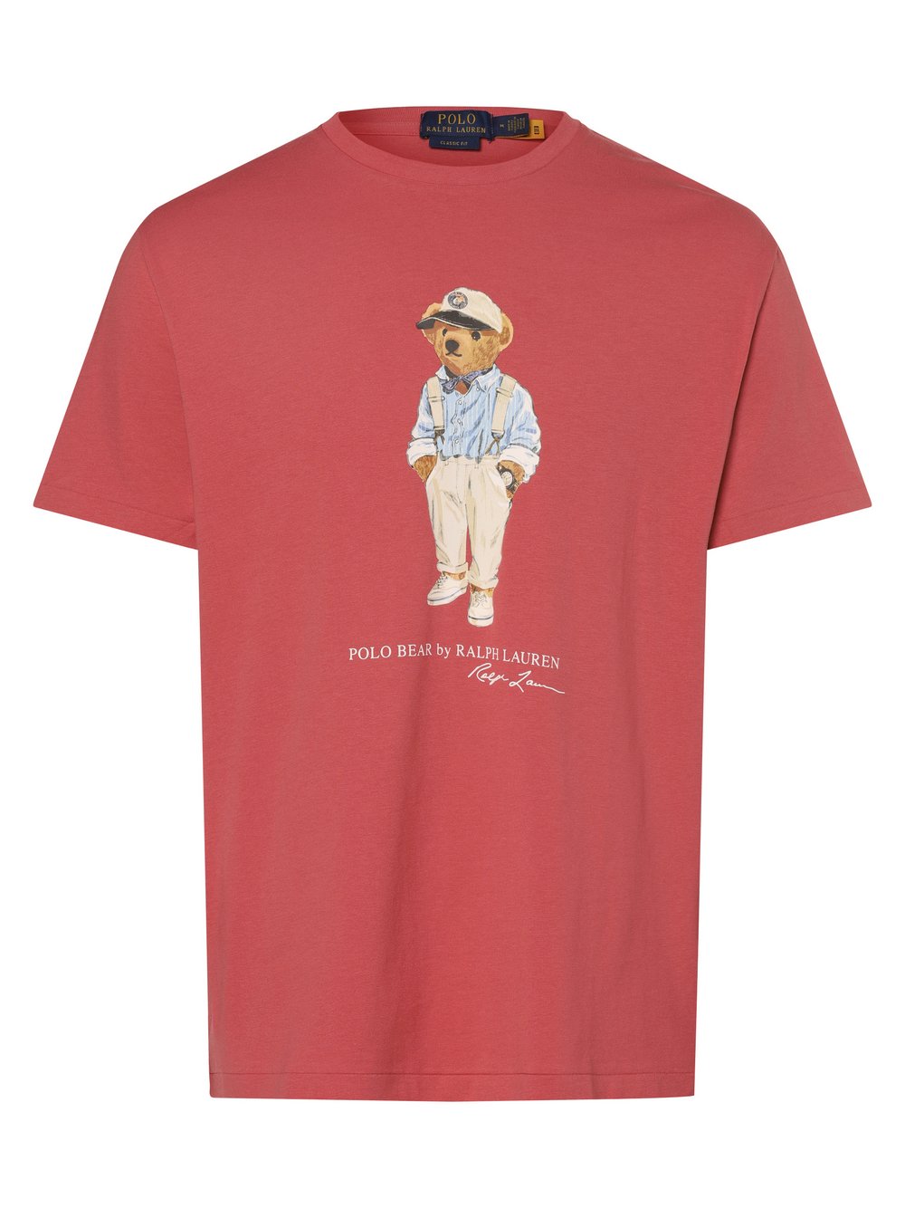 Polo Ralph Lauren T-shirt - klasyczny krój Mężczyźni Bawełna różowy nadruk, S