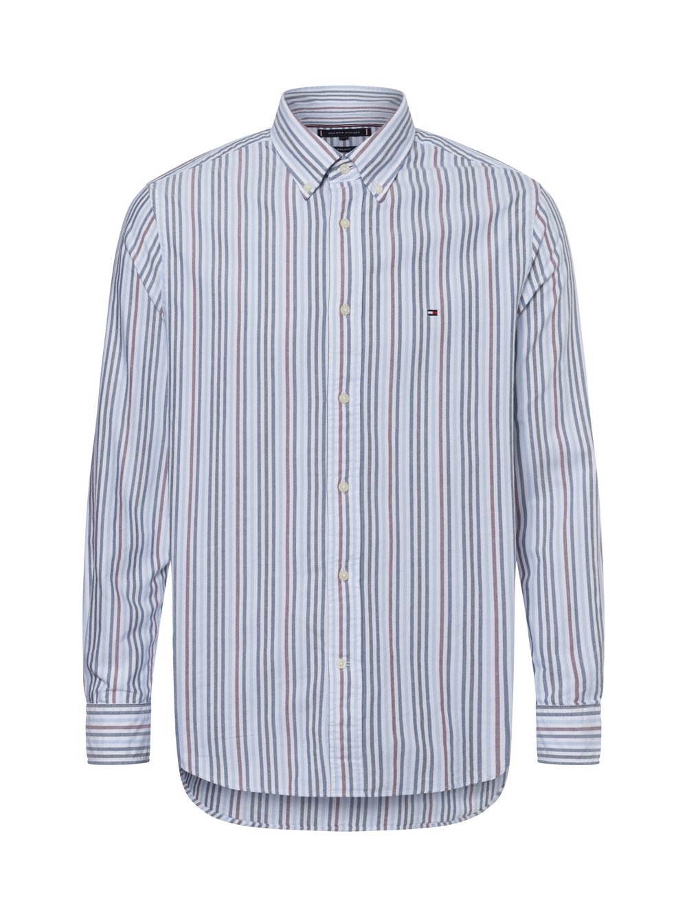 Tommy Hilfiger Koszula męska Mężczyźni Regular Fit Bawełna biały|niebieski|wielokolorowy w paski, M