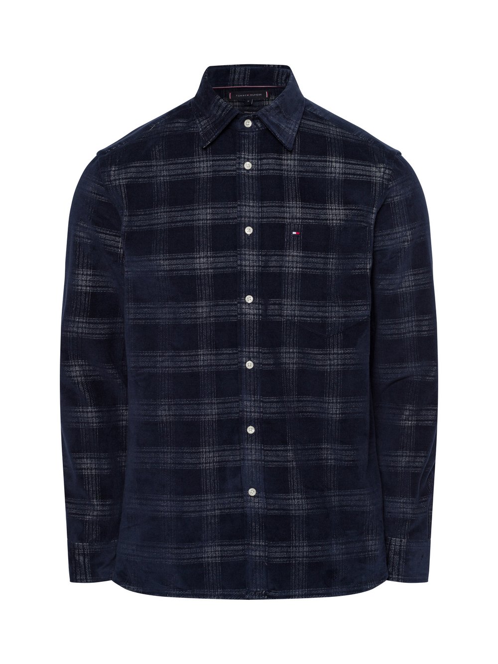 Tommy Hilfiger Męska koszula casual Mężczyźni Regular Fit Bawełna niebieski w kratkę, M