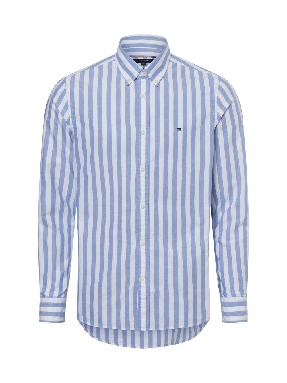 Tommy Hilfiger Koszula męska - OXFORD BOLD STRIPE SF Mężczyźni Slim Fit Bawełna niebieski|biały w paski, M