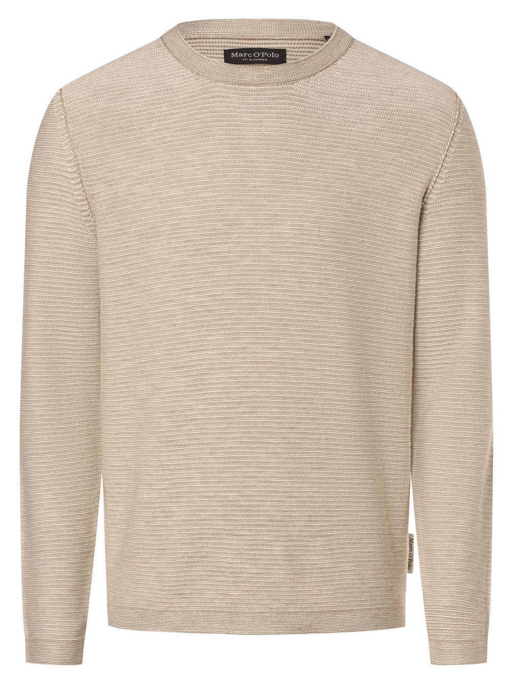 Marc O'Polo Sweter z zawartością lnu Mężczyźni Bawełna beżowy jednolity, S
