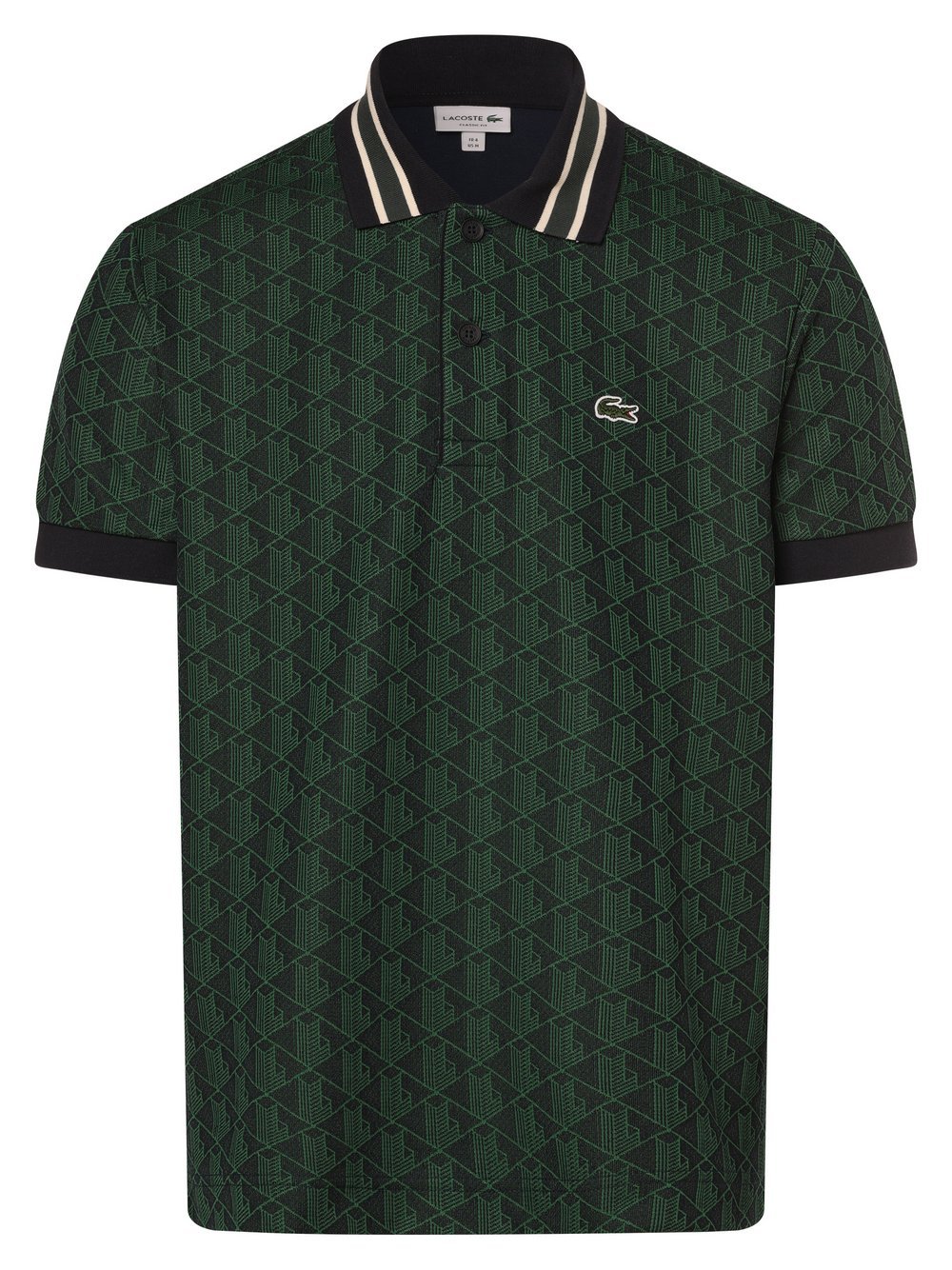 Lacoste Męska koszulka polo Mężczyźni niebieski|zielony wzorzysty, 5