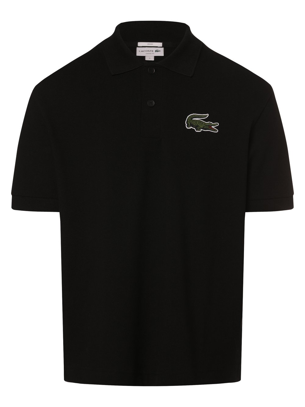 Lacoste Koszulka polo z aplikacją z logo Mężczyźni,Kobiety Bawełna czarny jednolity, 3