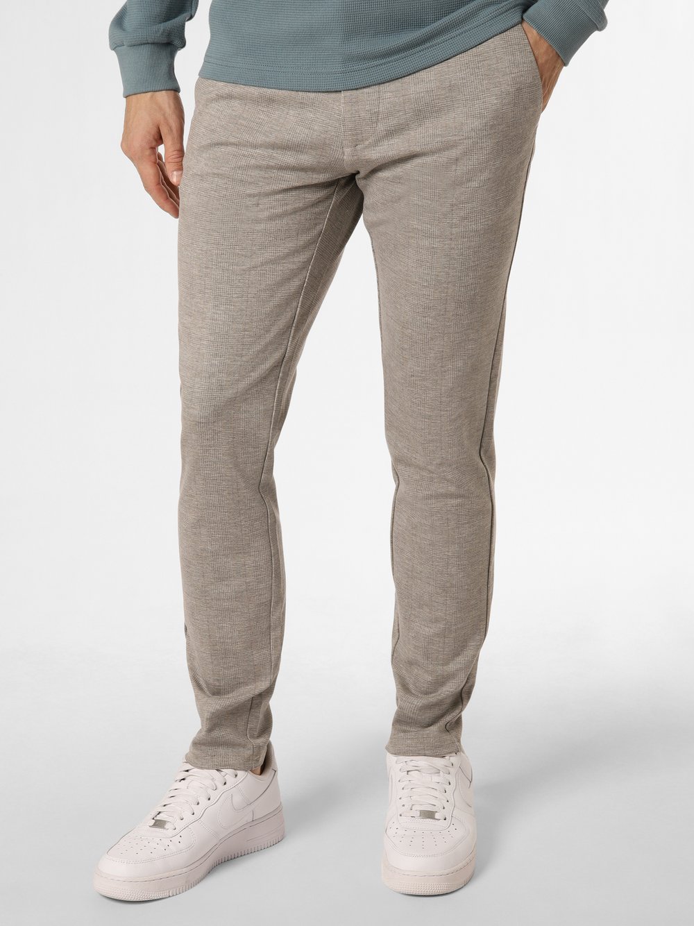 Only&Sons Spodnie - ONSMark Mężczyźni wiskoza beżowy w kratkę, 28-30