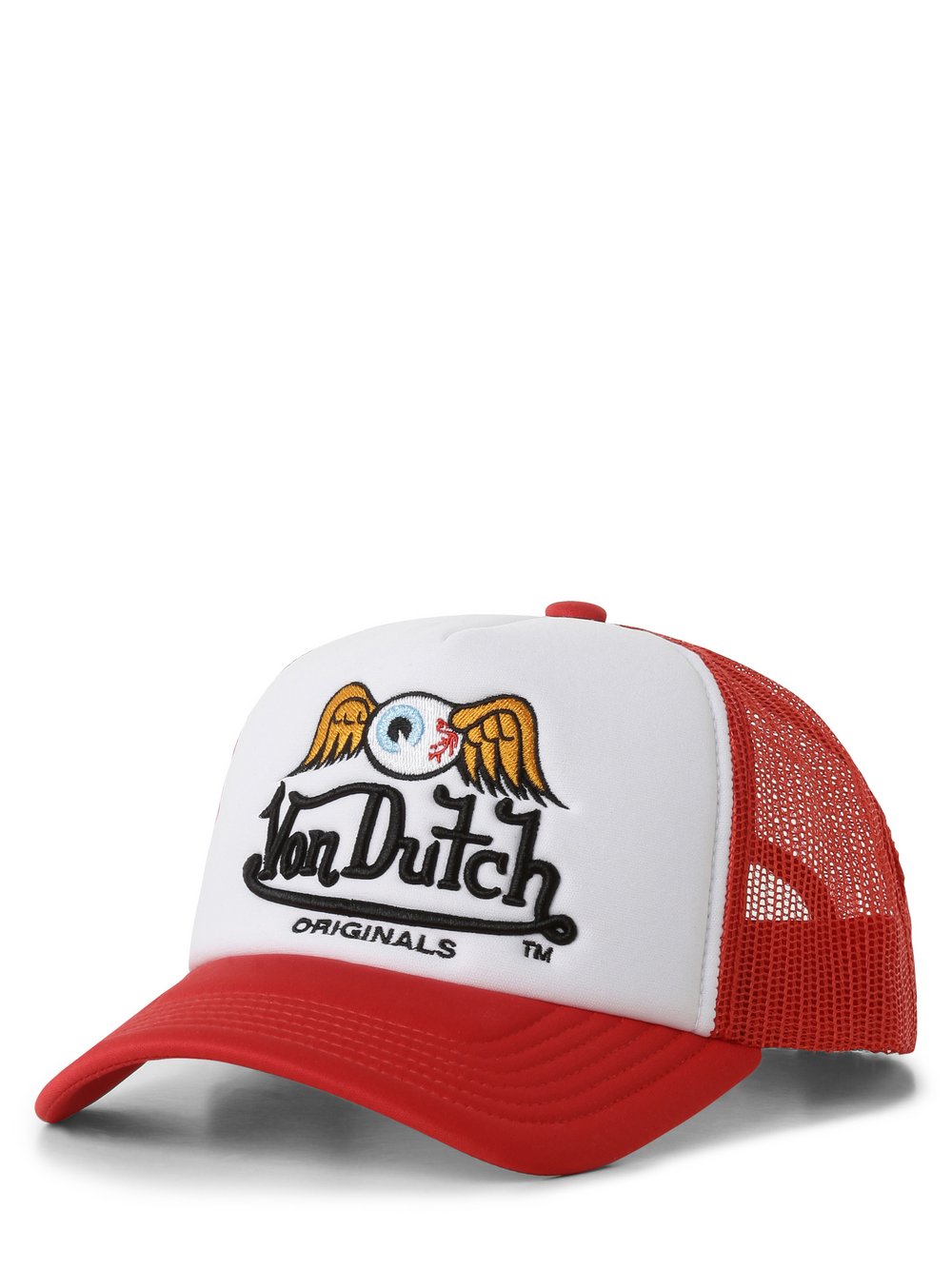 Von Dutch Czapka damska - Baker Kobiety czerwony|biały jednolity, ONE SIZE