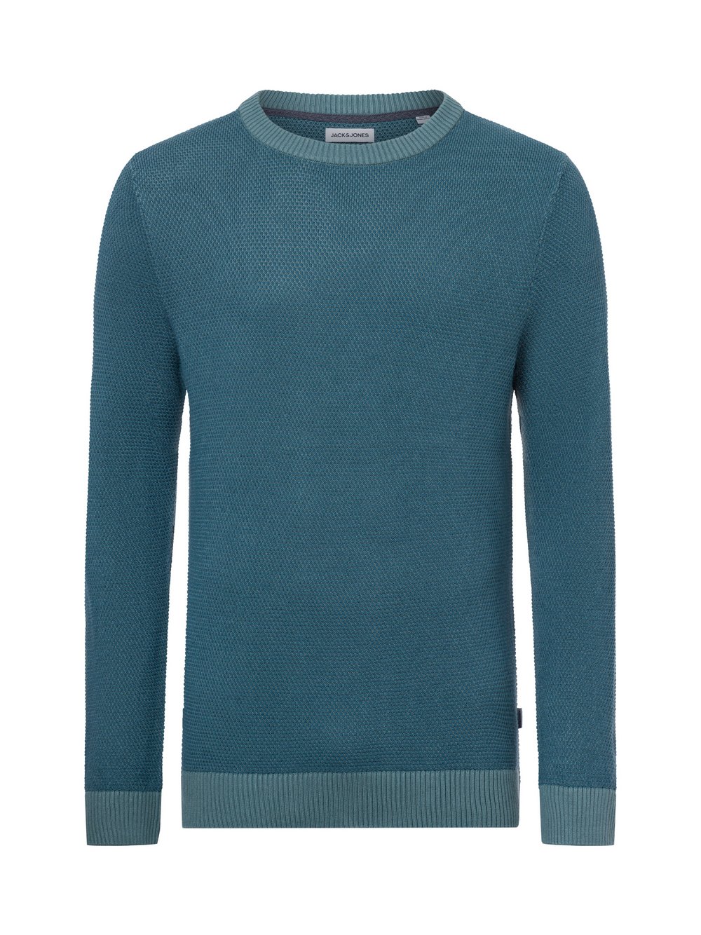 Jack & Jones Męski sweter z dzianiny - JJEGlobe Mężczyźni Bawełna niebieski jednolity, S