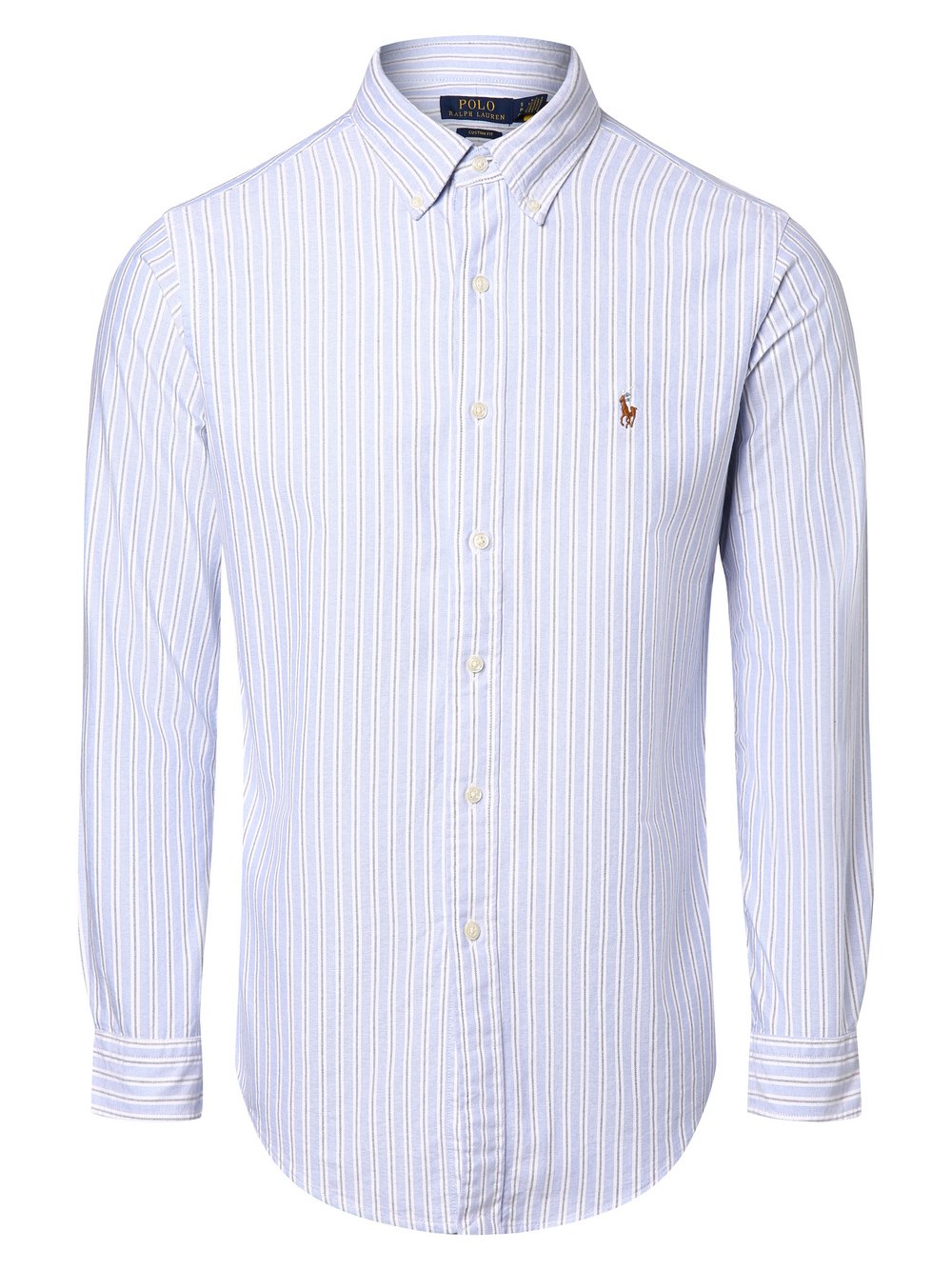 Polo Ralph Lauren Koszula męska - Custom Fit Mężczyźni Modern Fit Bawełna niebieski w paski, S