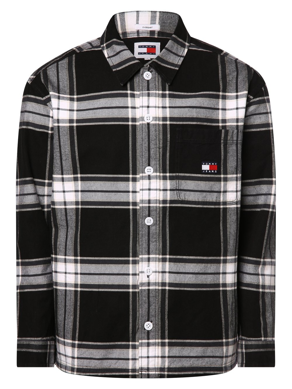 Tommy Jeans Koszula męska Mężczyźni Modern Fit Bawełna czarny w kratkę, S