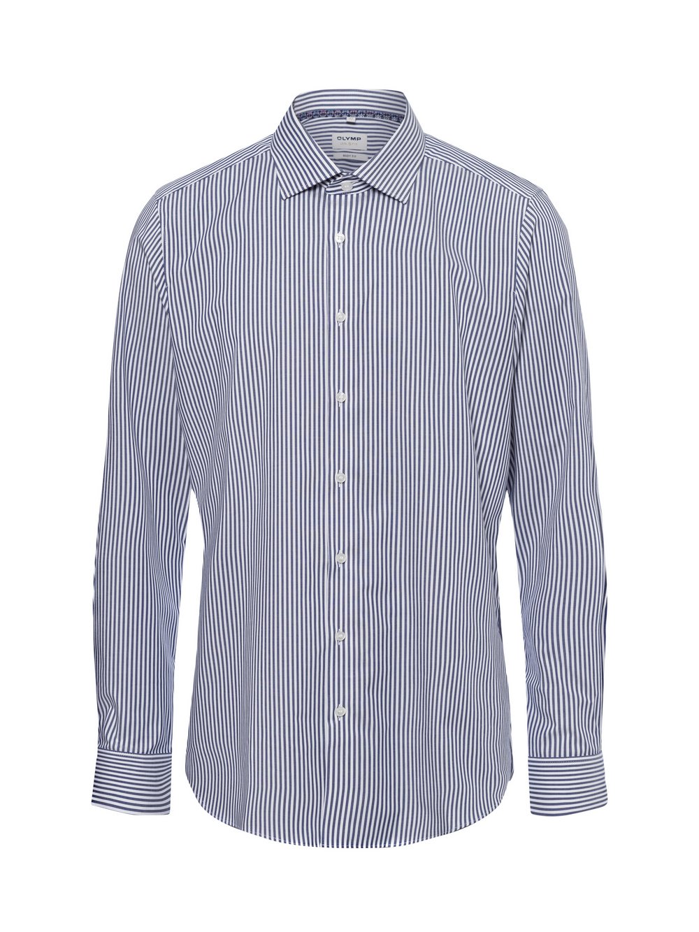 Olymp Level Five Koszula męska Mężczyźni Slim Fit Bawełna niebieski w paski, 40