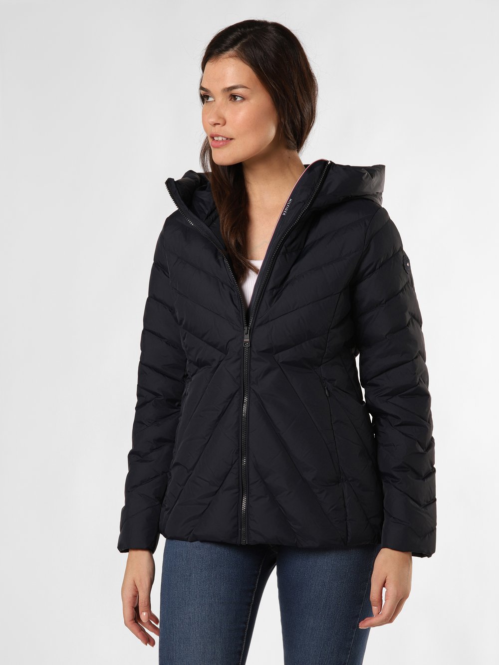 Tommy Hilfiger Damska kurtka puchowa Kobiety Puch niebieski jednolity, S