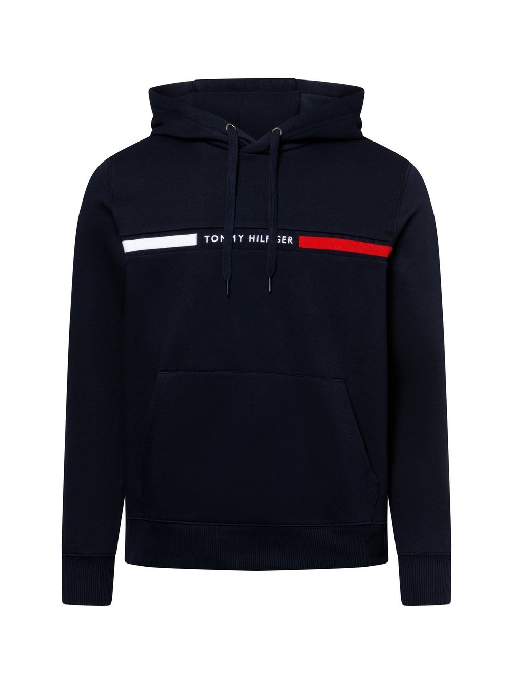 Tommy Hilfiger Męski sweter z kapturem Mężczyźni niebieski jednolity, S