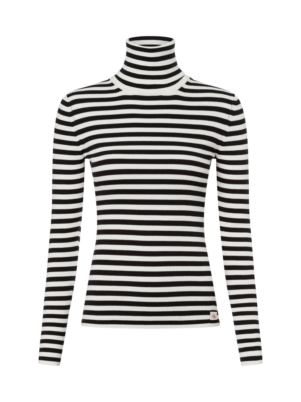 Calvin Klein Jeans Sweter damski z dzianiny Kobiety Bawełna czarny|biały w paski, S