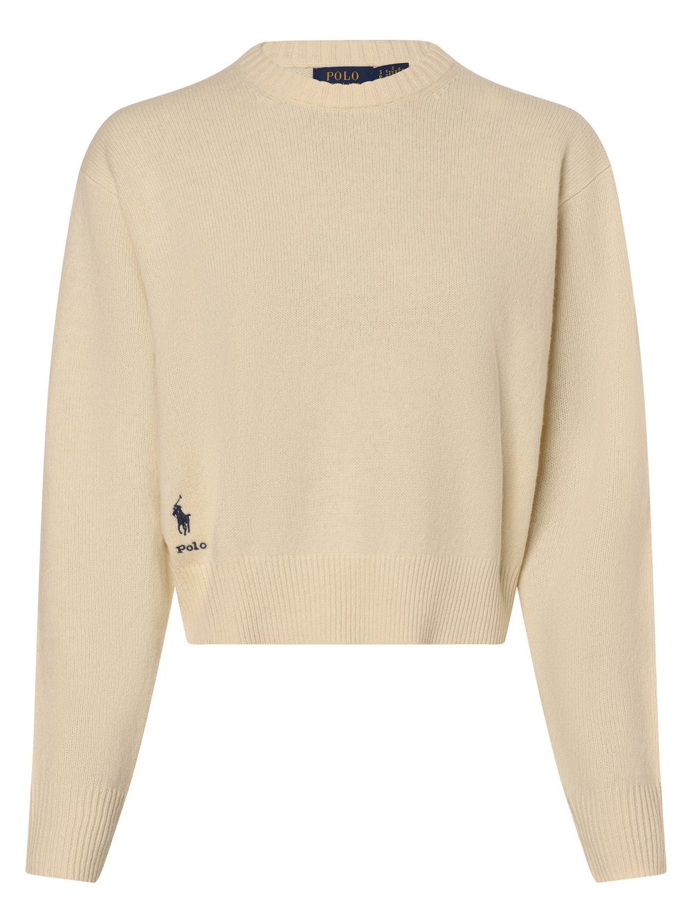 Polo Ralph Lauren Sweter damski z zawartością kaszmiru Kobiety Kaszmir biały jednolity, S