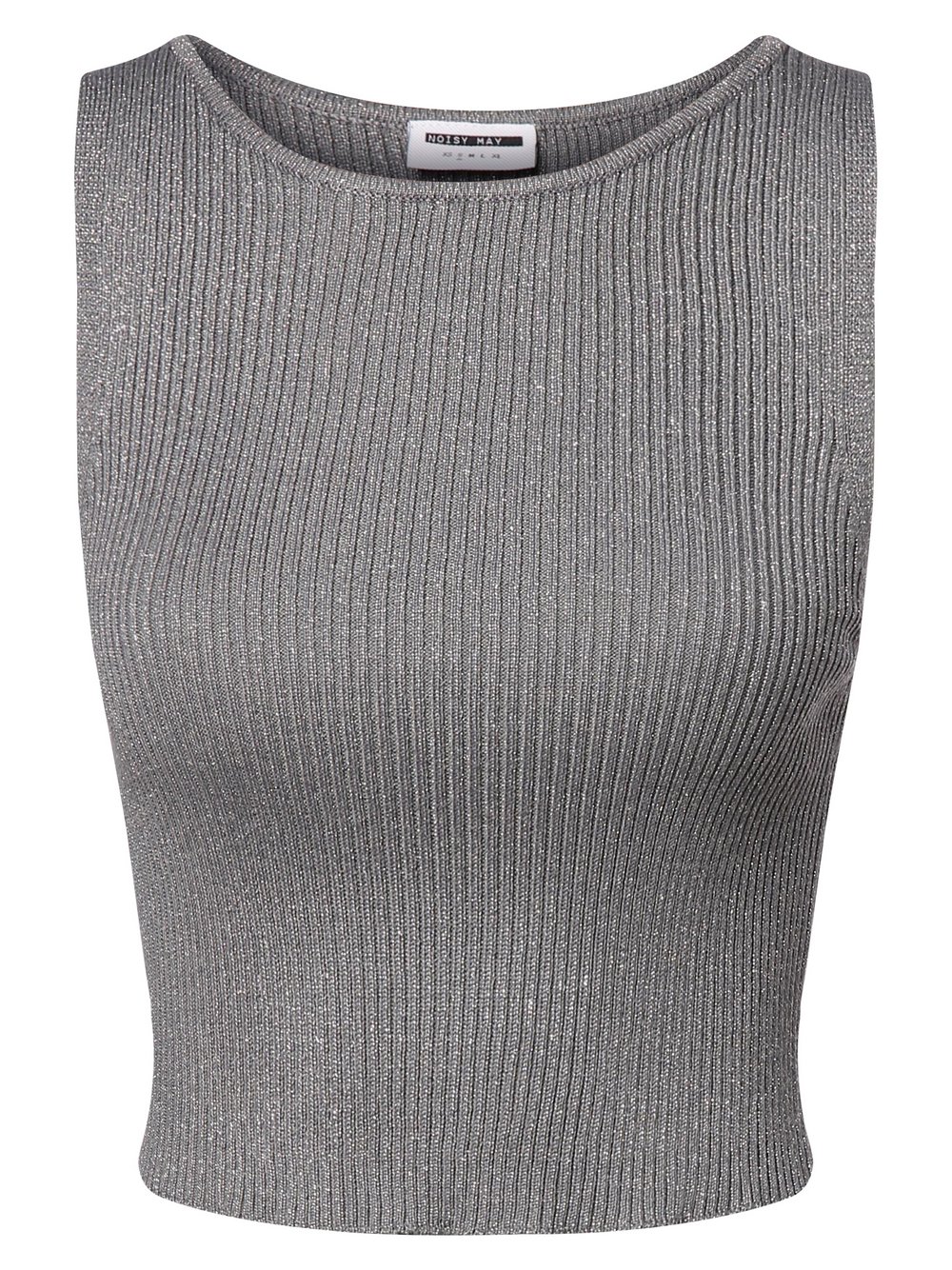 Noisy May Top damski - NMKayla Kobiety szary|srebrny jednolity, S