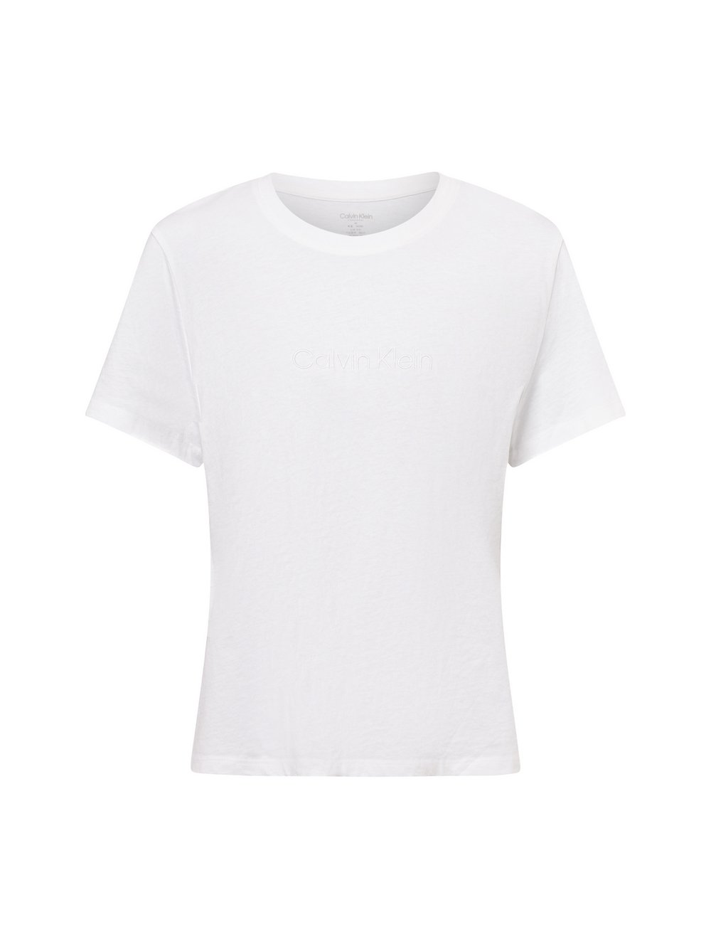 Calvin Klein Damska koszulka do spania Kobiety Bawełna biały jednolity, S