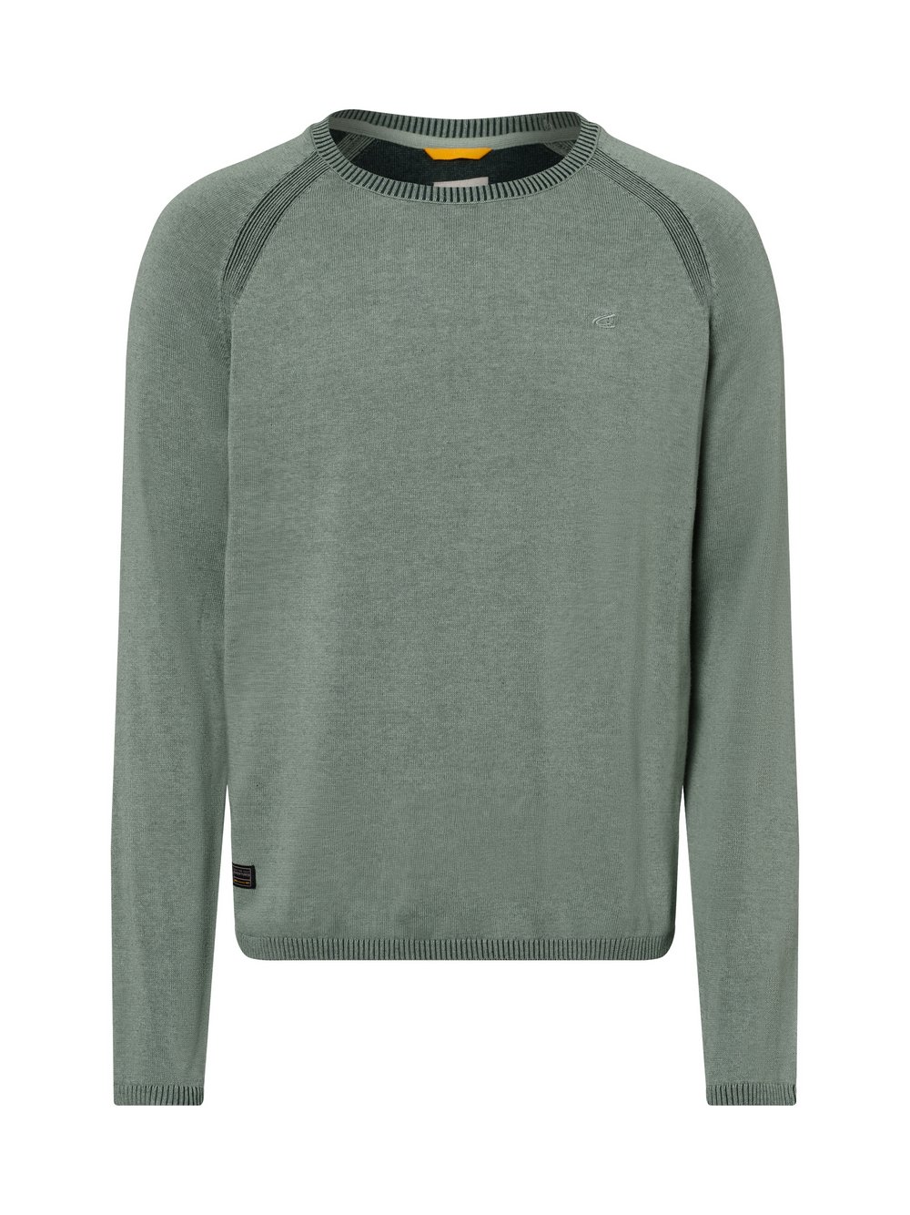 Camel Active Sweter z dzianiny Mr Mężczyźni Bawełna zielony jednolity, M