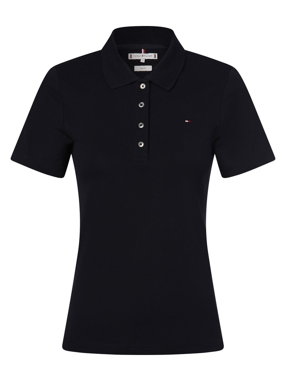 Tommy Hilfiger Damska koszulka polo Kobiety Bawełna niebieski jednolity, S