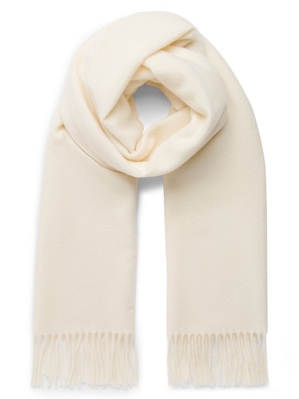 Max Mara Weekend Szalik damski - Duca Kobiety wełna ze strzyży biały jednolity, ONE SIZE