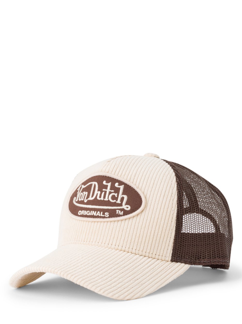Von Dutch Czapka męska - Boston Mężczyźni beżowy|brązowy jednolity, ONE SIZE