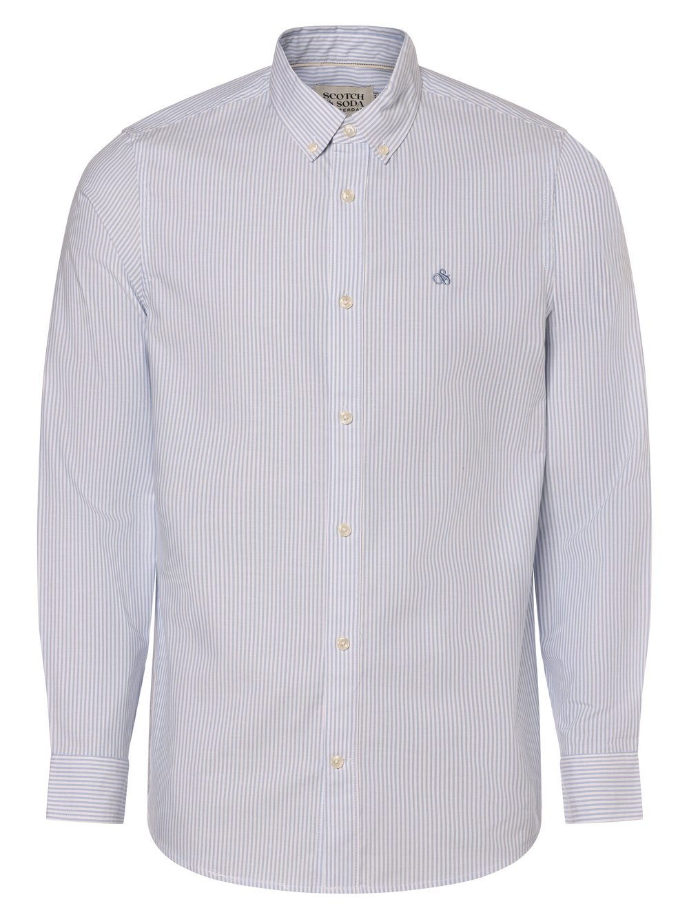 Scotch & Soda Koszula męska Mężczyźni Regular Fit Bawełna niebieski|biały w paski, S
