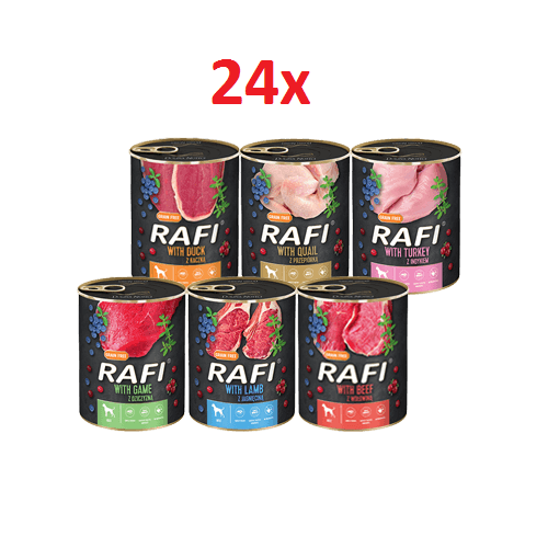 DOLINA NOTECI Rafi dla psa mix smaków 20x400g