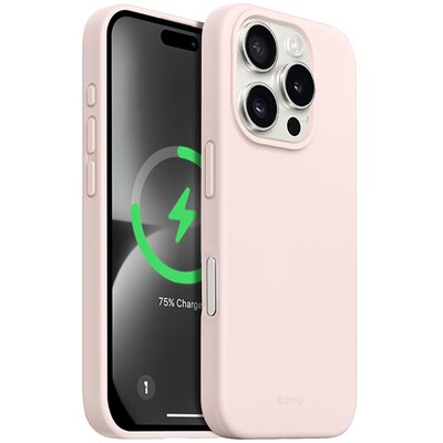 Crong Color Cover Magnetic - Etui iPhone 16 Pro MagSafe (piaskowy róż)