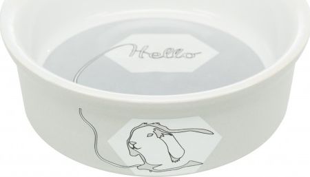 Trixie Miska, dla królika, ceramiczna, 240 ml/? 11 cm, z nadrukiem TX-60736