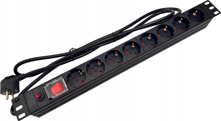 Listwa zasilająca Alantec przeciwprzepięciowa 8 gniazd 1.8 m czarna PZ022