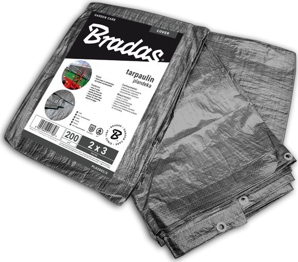 Plandeka Bradas Plandeka wzmacniana GRAY 2 x 3m, 200g