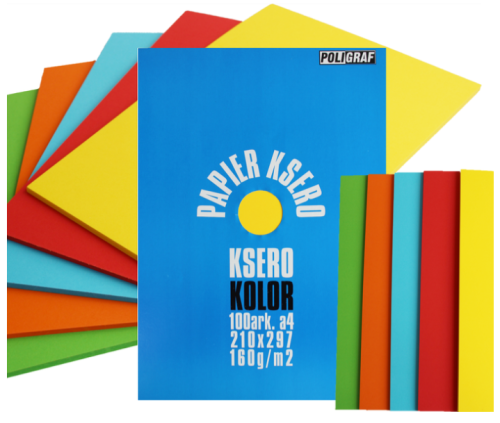 Poligraf Papier xero A4 kolor mix 160g.intesnywny 0005522