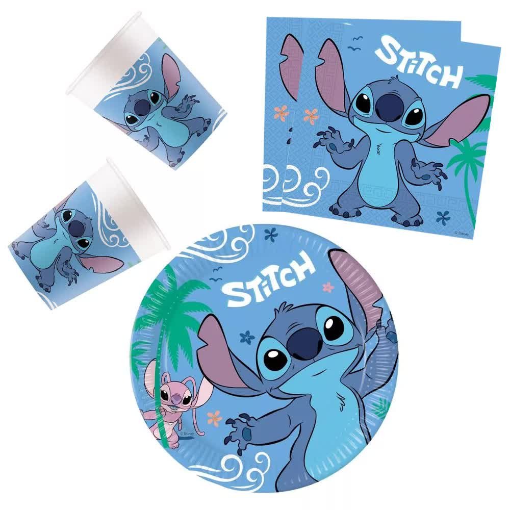 Lilo i Stitch Zestaw PARTY URODZINOWY Zastawa Stołowa Papierowa