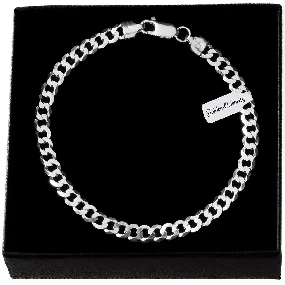 Bransoleta Srebrna Męska Pancerka 21Cm/7Mm +Gratis