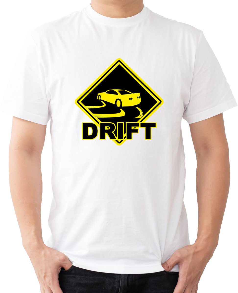 T-SHIRT MĘSKI AUTA MOTORYZACJA DRIFT BMW MERCEDES KOSZULKA BIAŁA R-3XL A252
