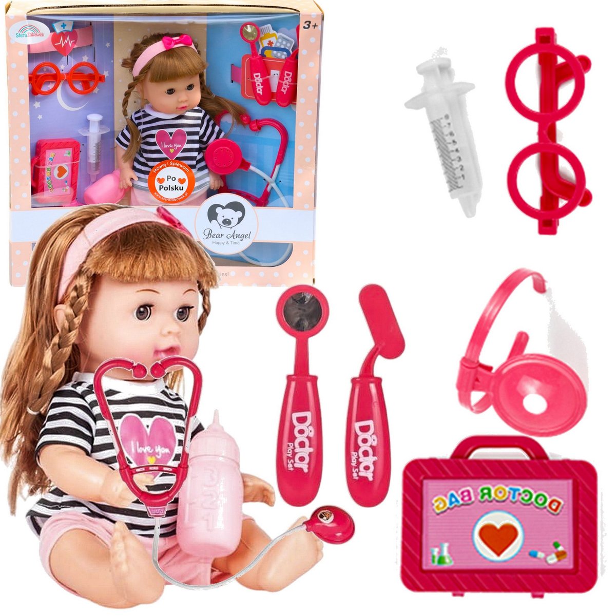 Lalka Martynka Mały Doktor Stetoskop Lekarz Spiewa Po Polsku Interaktywna