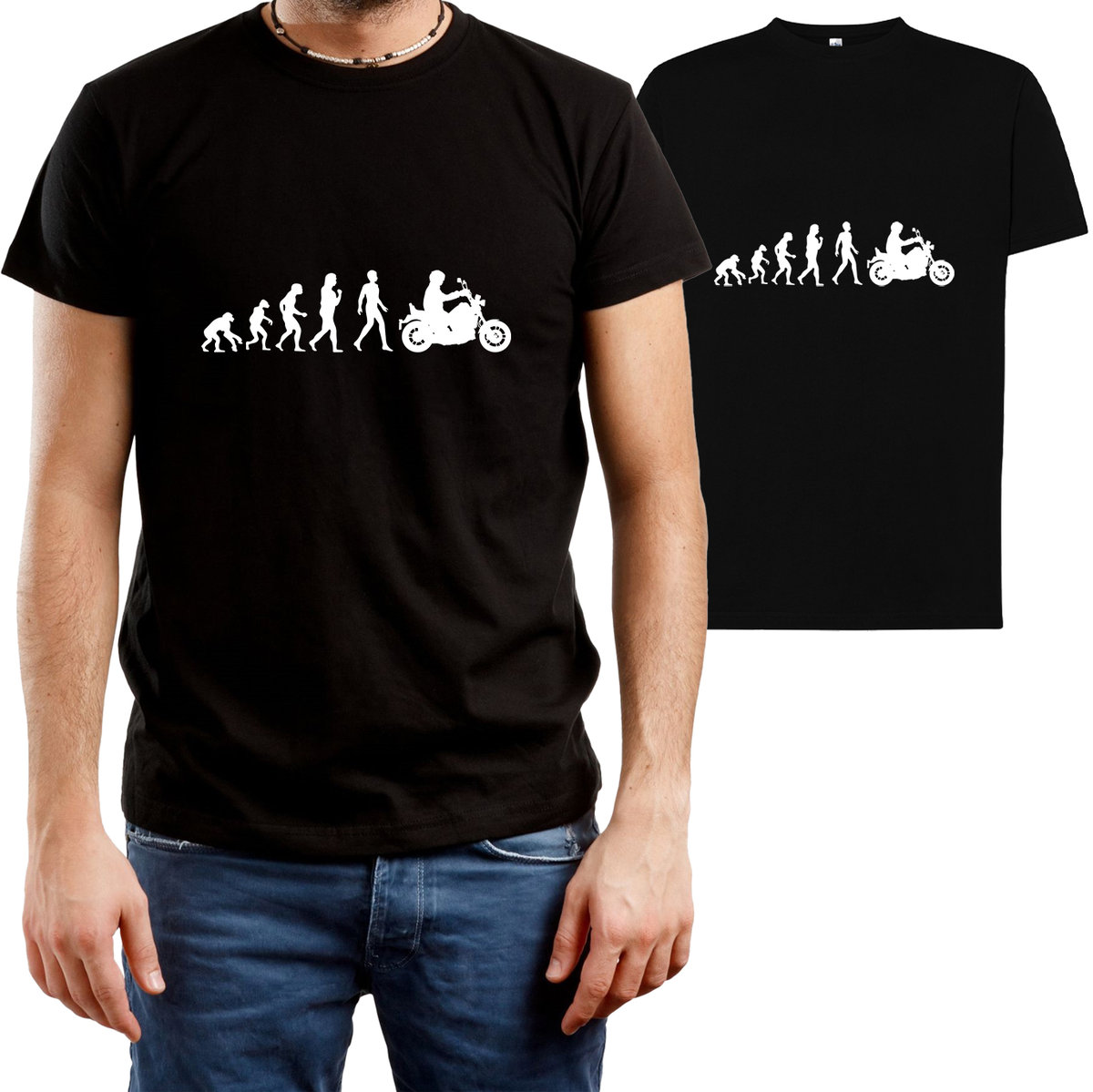 T-SHIRT MĘSKI DLA FANA HARLEY DAVIDSON MOTOCYKL KOSZULKA CZARNA R-M A512