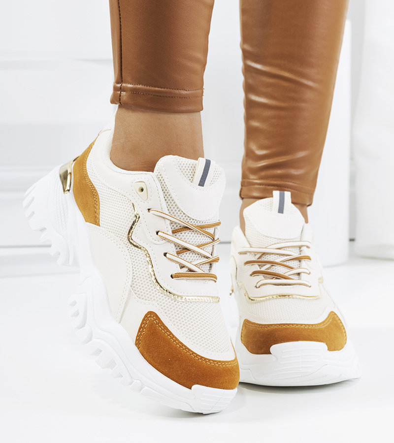 Beżowe obuwie sportowe Osorio -40